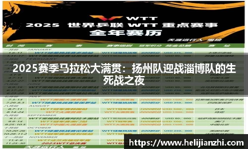 2025赛季马拉松大满贯：扬州队迎战淄博队的生死战之夜