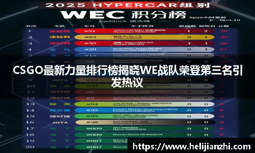 CSGO最新力量排行榜揭晓WE战队荣登第三名引发热议
